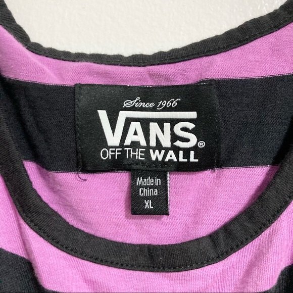 VANS Off the Wall Tank Top Striped Womens Size XL - Picture 6 of 10